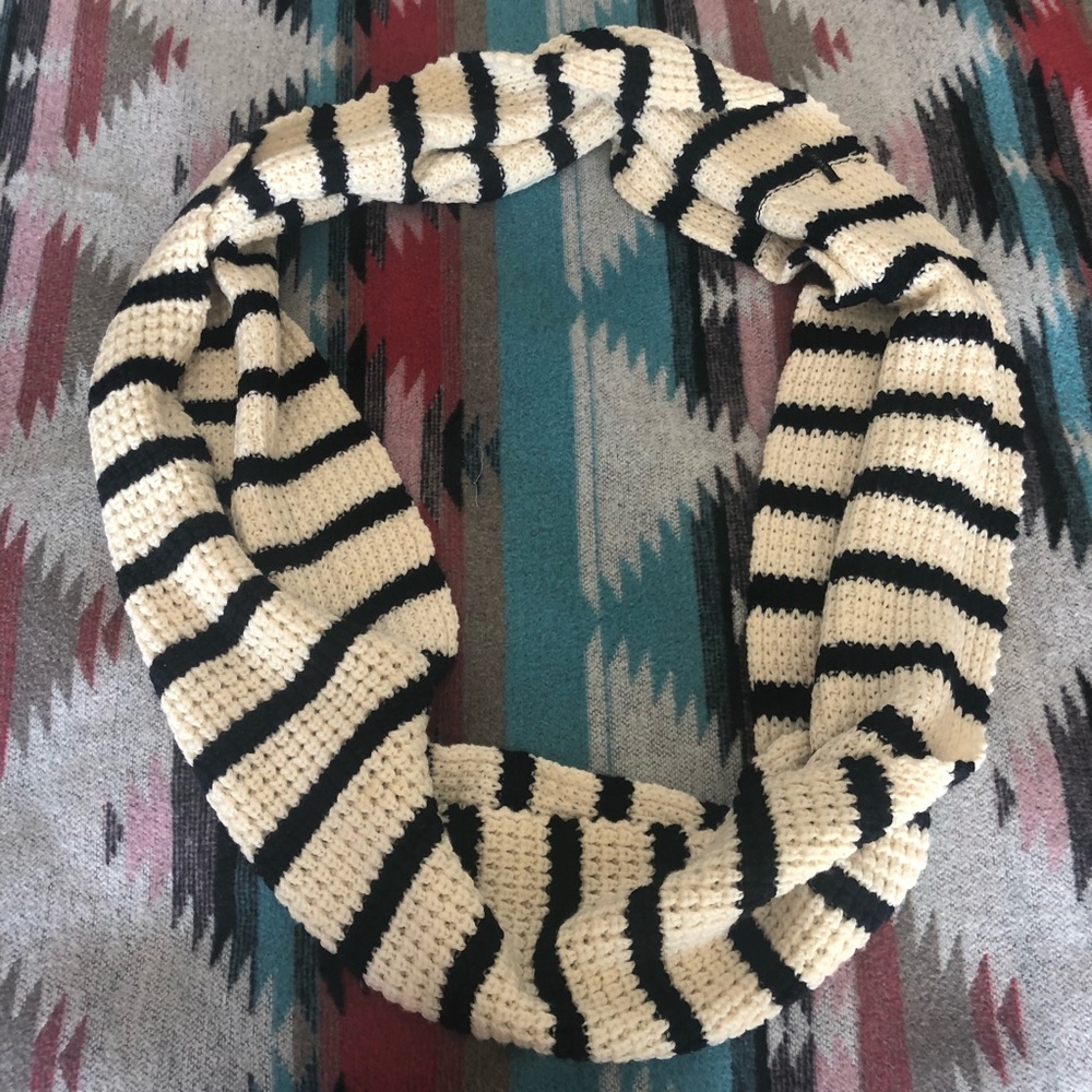 J Crew Knitted striped infinity scarf
